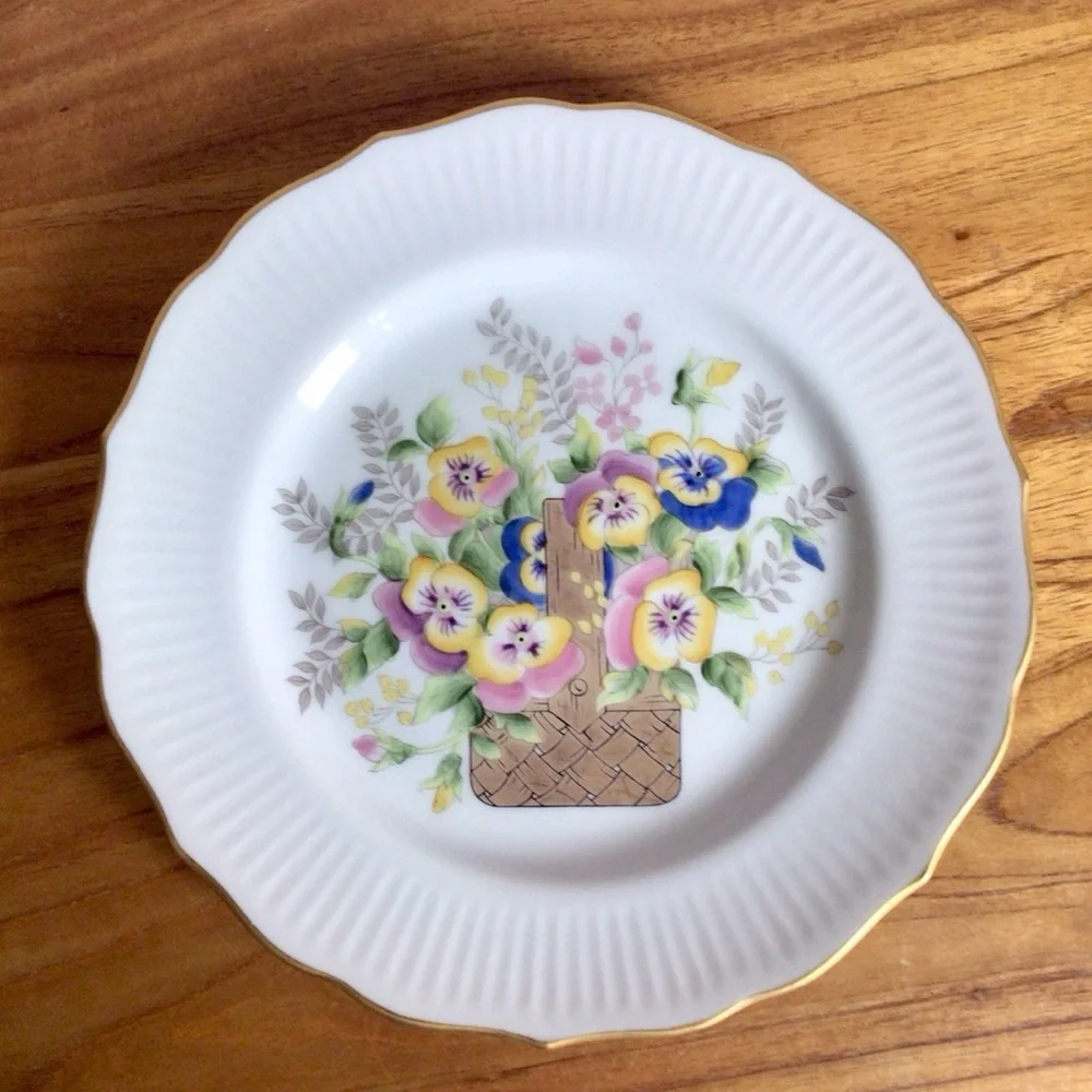Vintage RFB for Tastesetter Golden Bouquet Plates - Set of 2